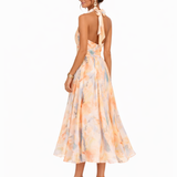 ISLA | Watercolour Halter Maxi Dress