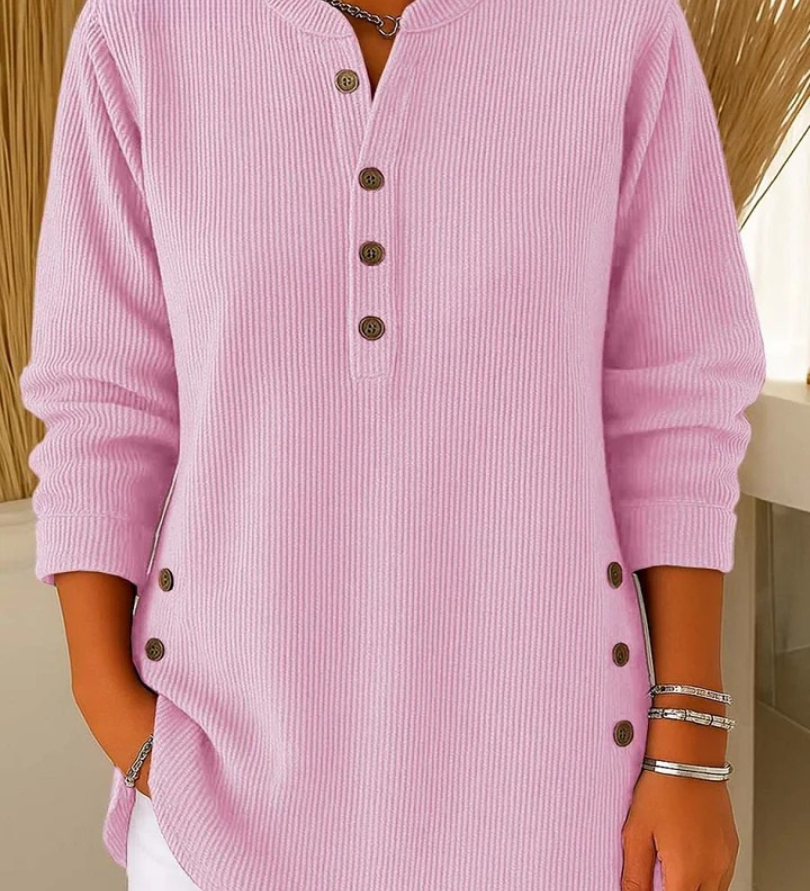 Neva | Buttoned Henley Tunic