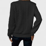 Minda - Women's Zip Sweater with Cable Knit