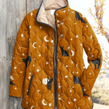 Hattie | Black Cat Charm Quilted Jacket