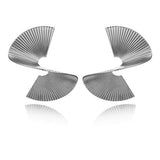 Pleated Metal Earrings