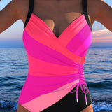 Adriana - Elegant swimsuit with colourful print