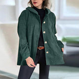 Adriana | Casual Velvet Hooded Jacket for Autumn Season