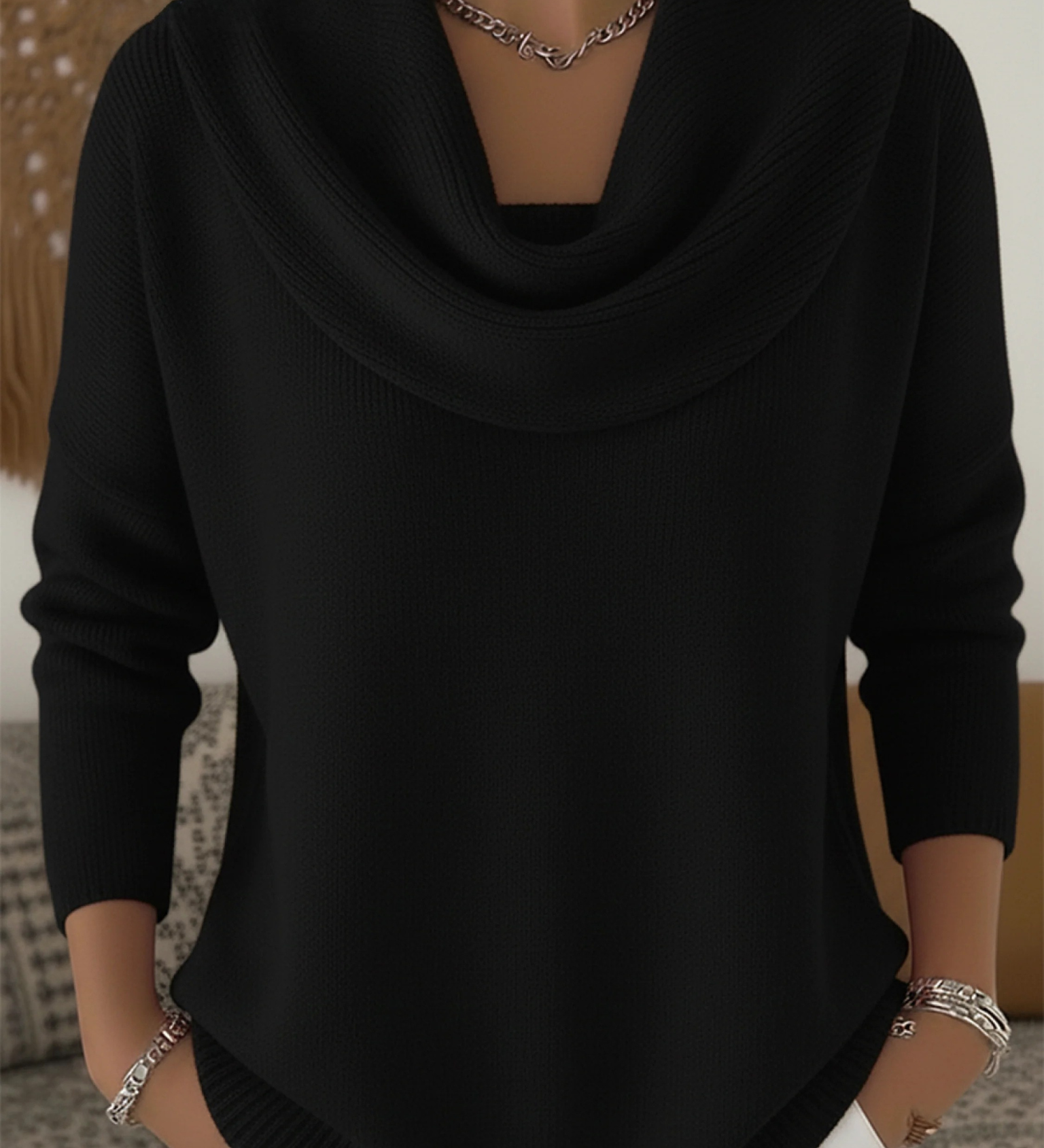 Thea | Cowl Neck Merino Wool Jumper
