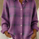 Christine | Relaxed-Fit Checked Cardigan