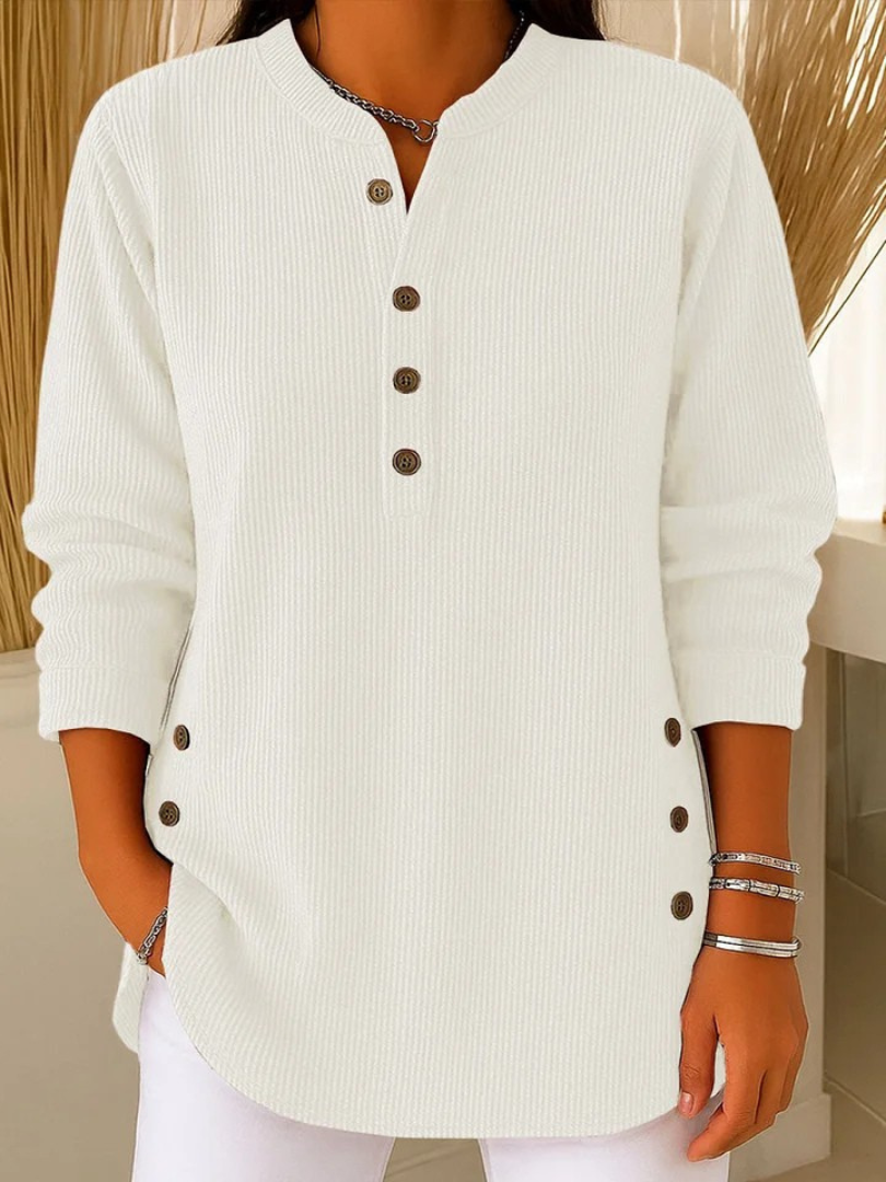 Neva | Buttoned Henley Tunic