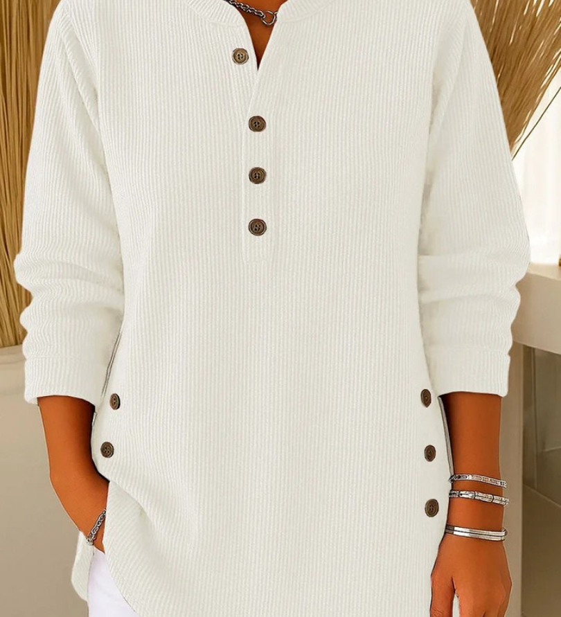 Neva | Buttoned Henley Tunic