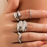 4-Piece Metal Ring Set