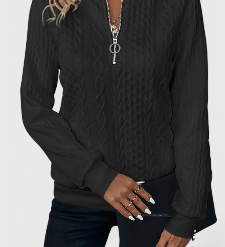 Zoey Soft Zip Knit Jumper
