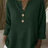 Lucinda | Buttoned Henley Top