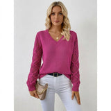 Elodie | Elegant V-Neck Knit Sweater