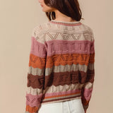Jamie | Women's Striped Long Knit Sweater