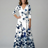 ROSALIND | Wrap V-Neck Floral Midi Dress