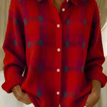 Bernadette | Buttoned Checked Cardigan