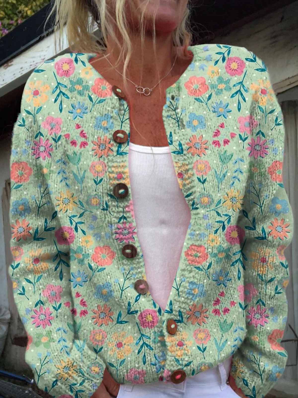Foxfield | Vintage Floral Cardigan for Women