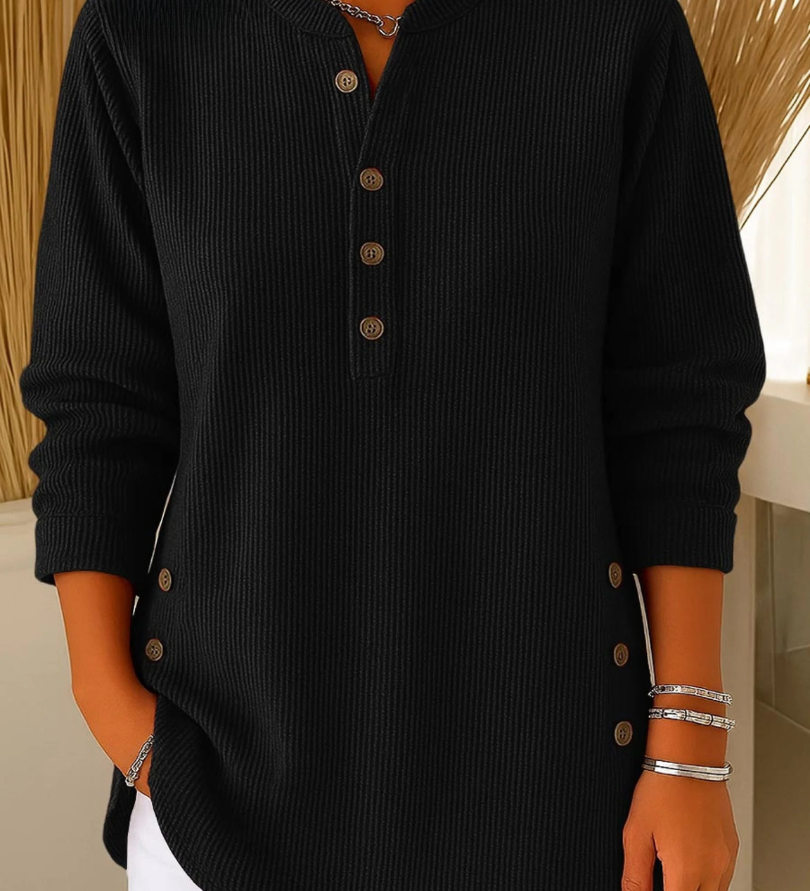 Neva | Buttoned Henley Tunic