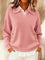 Vynette | Polo-Collar V-Neck Jumper