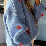 Linda | Women's Boot Pattern Round Neck Winter Sweater