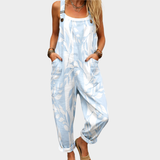 Laura | Blue & White Dungarees