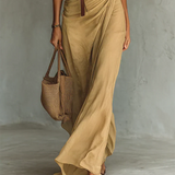 Carmen | Maxi dress with lapel and belt at the waist