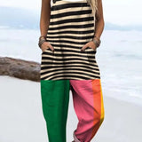 Esther | Energetic Stripes Jumpsuit