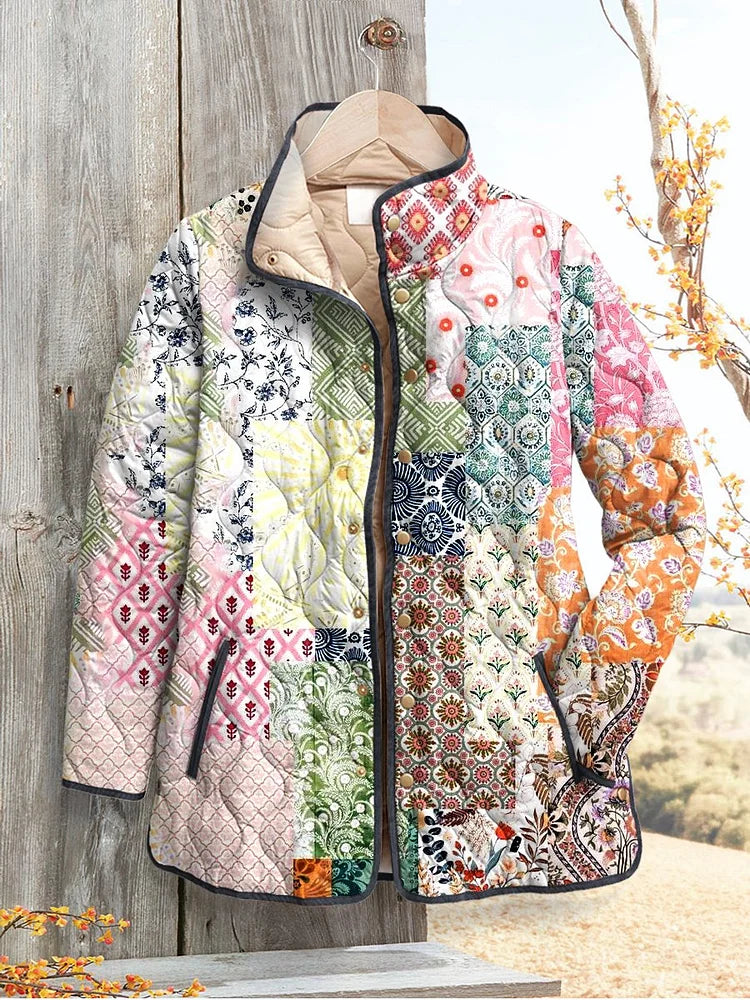 Gwendolyn | Evening Floral Quilted Jacket