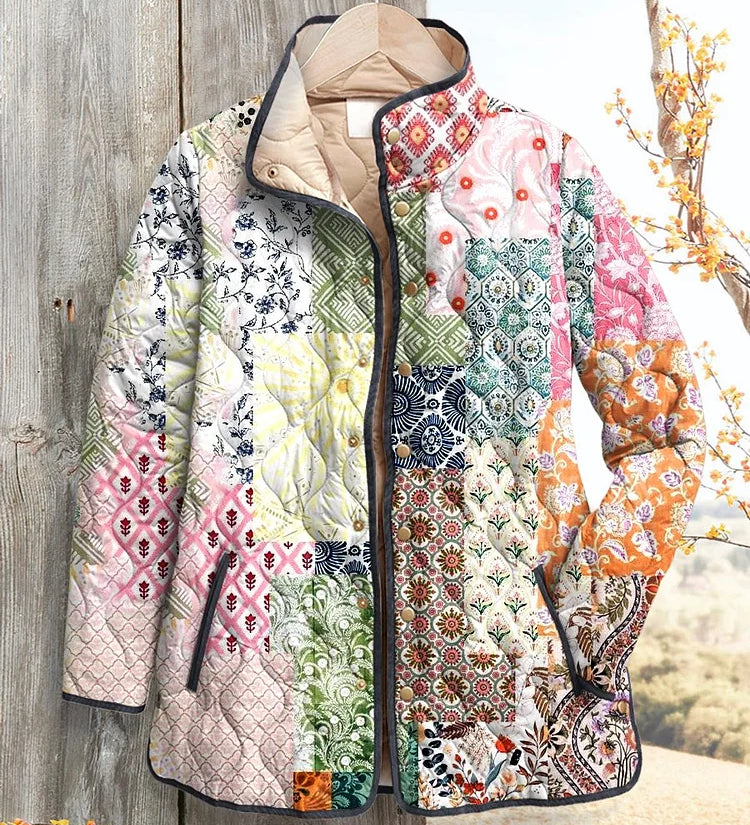 Gwendolyn | Evening Floral Quilted Jacket