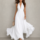 OPHELIA | Deep V-Neck Maxi Dress