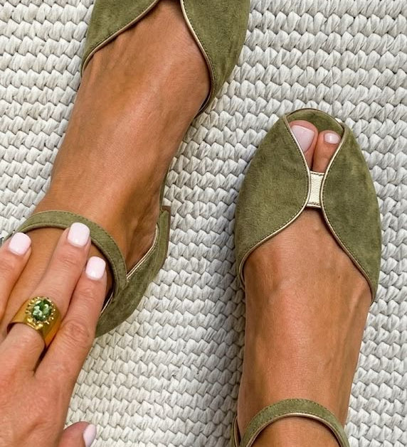 Olivia - Elegant Sage Sandals