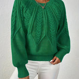 Jillian | Women's Cable Knit Raglan Sleeve Sweater