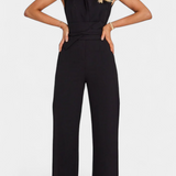 Sleeveless Jumpsuit with Flared Cut