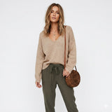 Aurelie | Relaxed V-Neck Knit Sweater