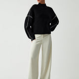 Faye | Oversized Mock Neck Sweater