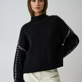 Faye | Oversized Mock Neck Sweater