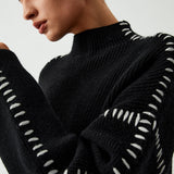Faye | Oversized Mock Neck Sweater