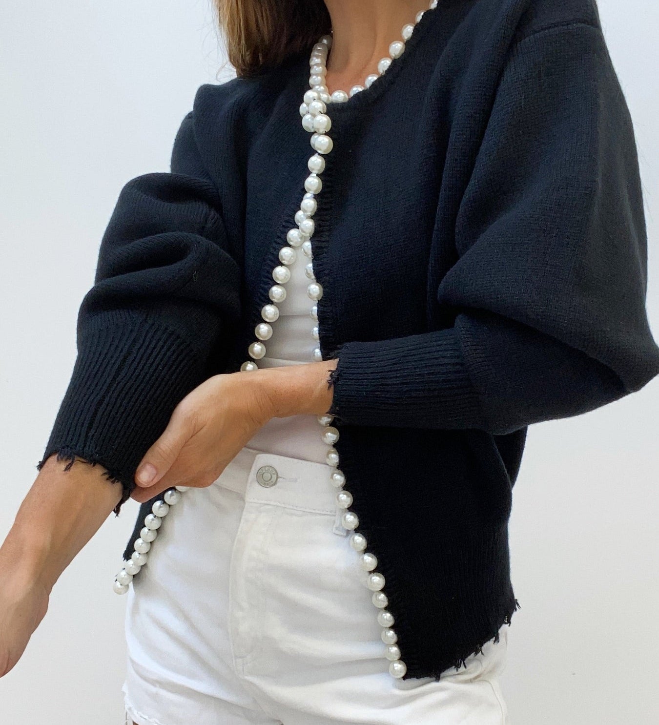 Octavia | Pearl-Embellished Cardigan
