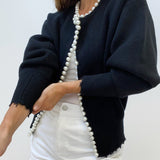 Octavia | Pearl-Embellished Cardigan