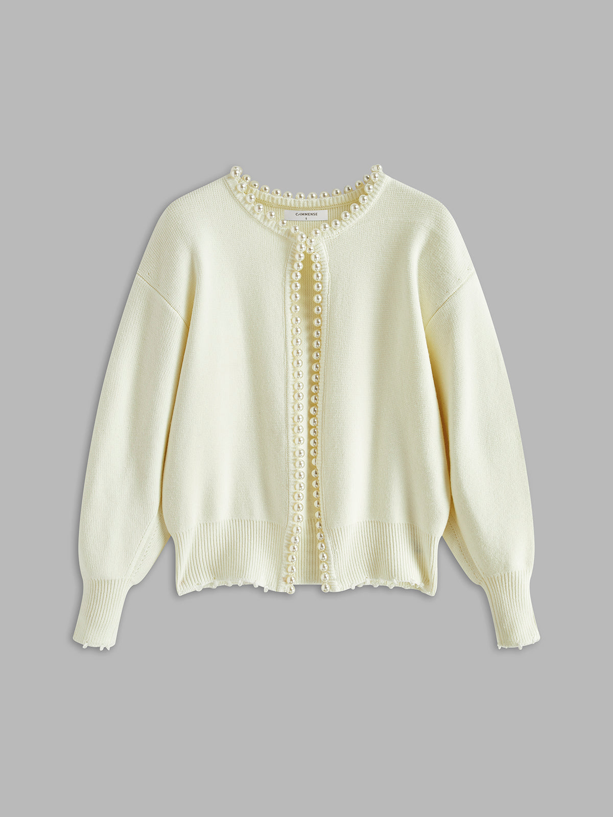 Octavia | Pearl-Embellished Cardigan
