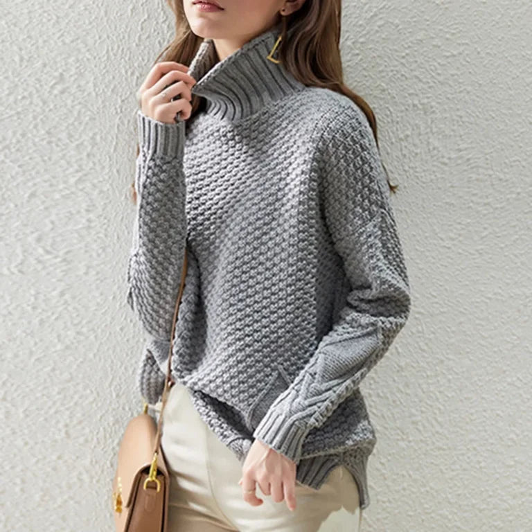 Bethany | Women's Cable Knit Turtleneck Jumper