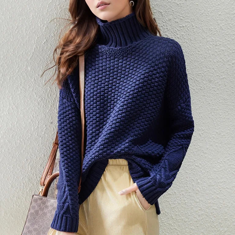 Bethany | Women's Cable Knit Turtleneck Jumper