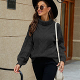 Casey | Women's Turtleneck Cable Knit Jumper