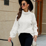 Casey | Women's Turtleneck Cable Knit Jumper