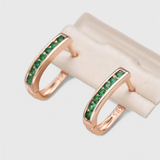 Emerald and Diamond Earrings in Gold