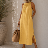 NELL | Relaxed Lace Trim Midi Dress