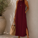 NELL | Relaxed Lace Trim Midi Dress