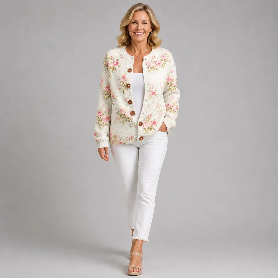 Evanthea | Vintage Floral Knit Cardigan