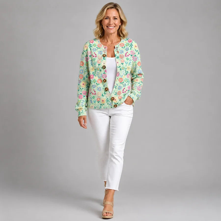 Foxfield | Vintage Floral Cardigan for Women