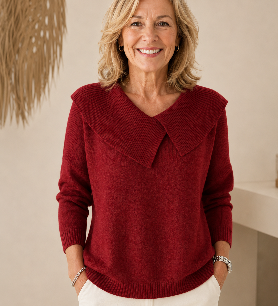 Sunnora | Warm Jumper with Soft Collar