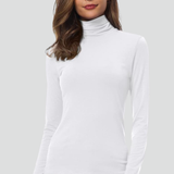 Lyra | Women's Turtleneck Long Sleeve Plain Knit Sweater