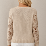 Bryony | Crochet Sleeve Knit Sweater